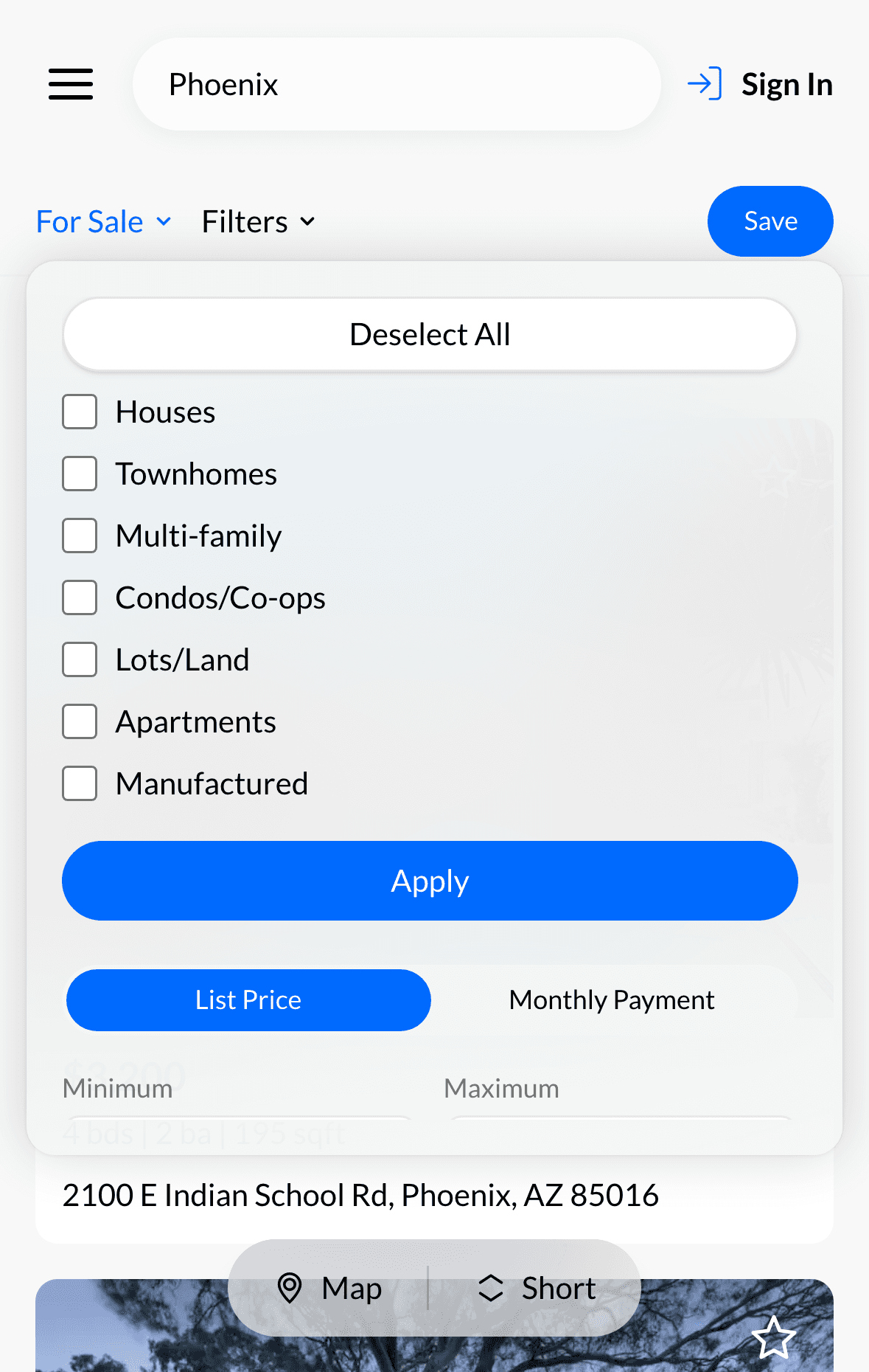Select Property Type