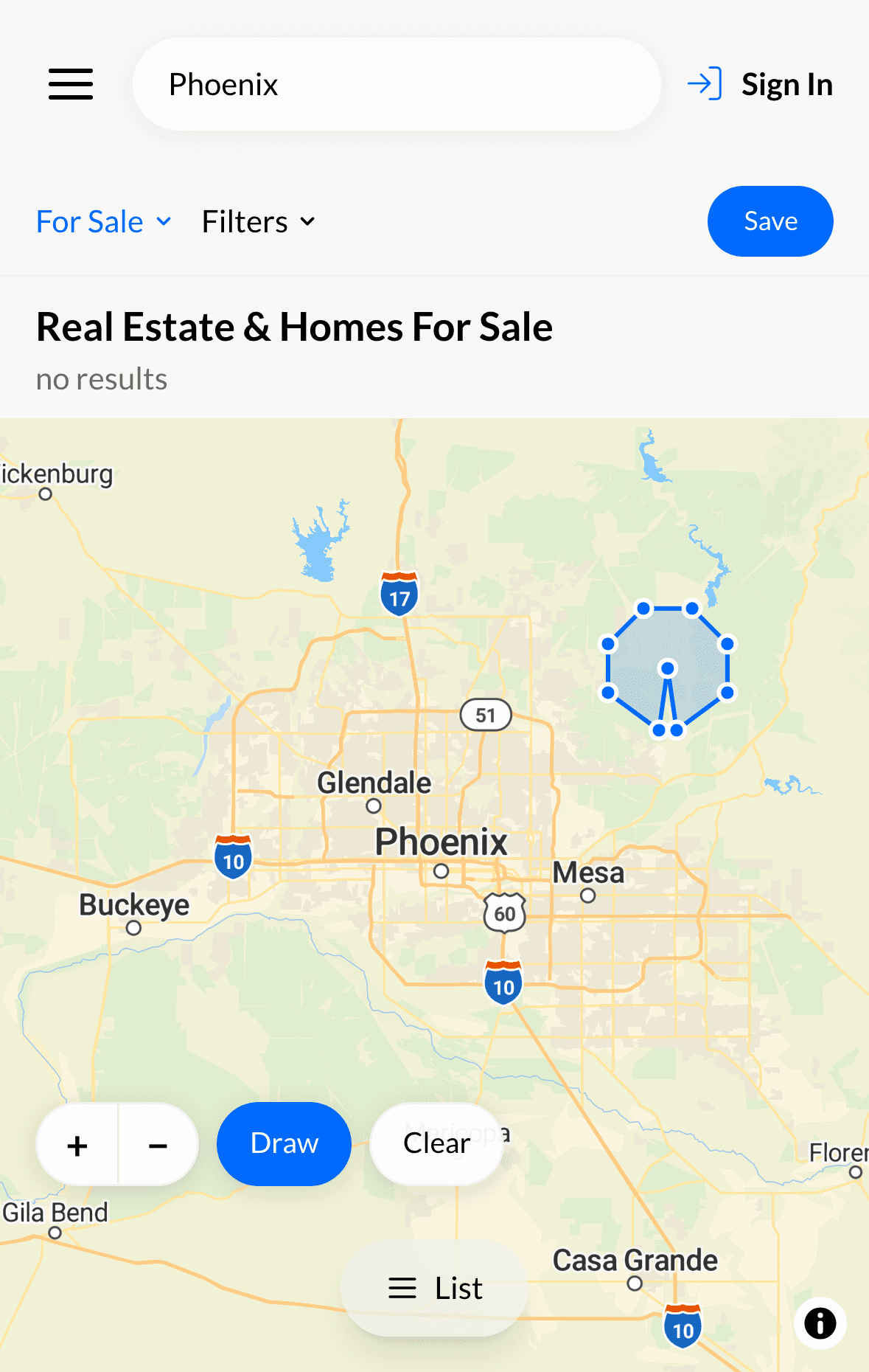Draw Your Own Search Area
